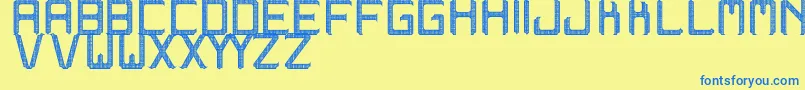 WestrangaSt Font – Blue Fonts on Yellow Background