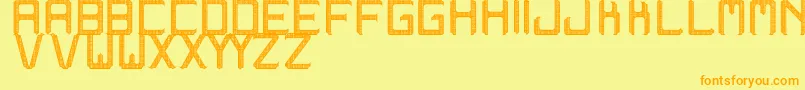 WestrangaSt-Schriftart – Orangefarbene Schriften auf gelbem Hintergrund