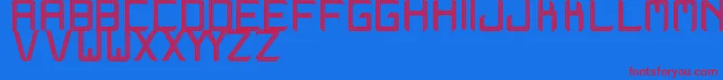 WestrangaSt Font – Red Fonts on Blue Background