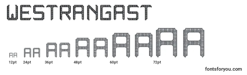 Размеры шрифта WestrangaSt