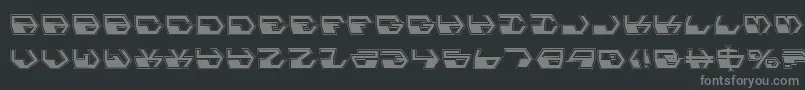 DeranianPro Font – Gray Fonts on Black Background