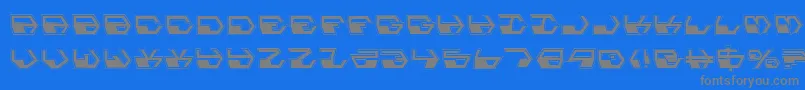 DeranianPro Font – Gray Fonts on Blue Background