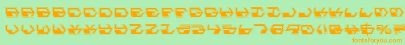 DeranianPro Font – Orange Fonts on Green Background
