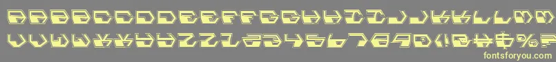 DeranianPro Font – Yellow Fonts on Gray Background