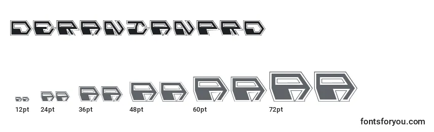 DeranianPro Font Sizes