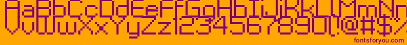 GrixelKyrou9Regular Font – Purple Fonts on Orange Background