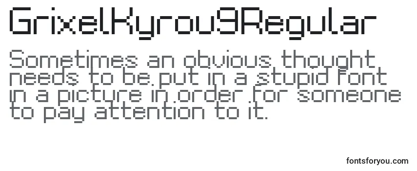 GrixelKyrou9Regular フォントのレビュー