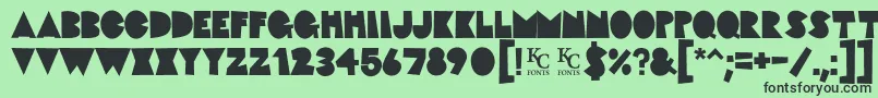 Fatcatdemo Font – Black Fonts on Green Background