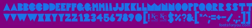 Fatcatdemo Font – Blue Fonts on Purple Background