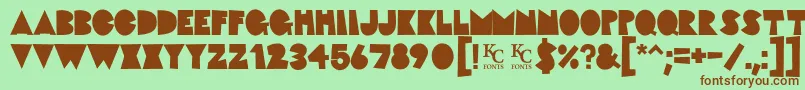 Fatcatdemo Font – Brown Fonts on Green Background