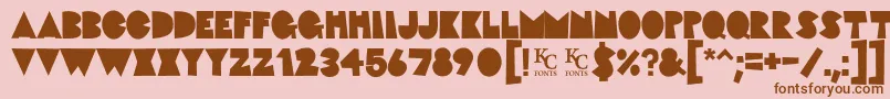 Fatcatdemo Font – Brown Fonts on Pink Background