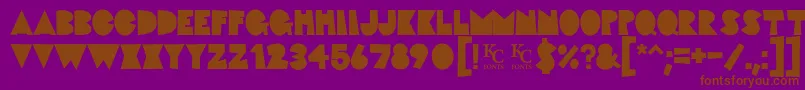 Fatcatdemo Font – Brown Fonts on Purple Background