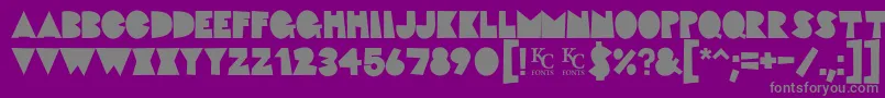 Fatcatdemo Font – Gray Fonts on Purple Background