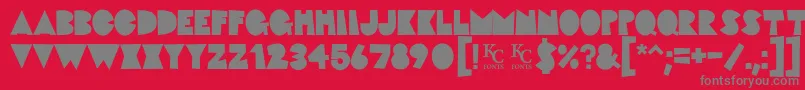 Fatcatdemo Font – Gray Fonts on Red Background