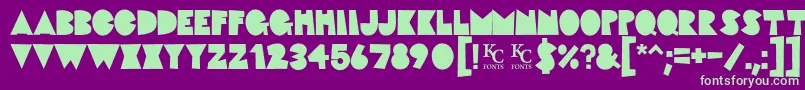 Fatcatdemo Font – Green Fonts on Purple Background