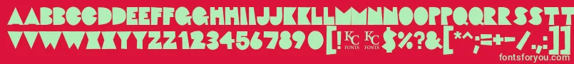 Fatcatdemo Font – Green Fonts on Red Background