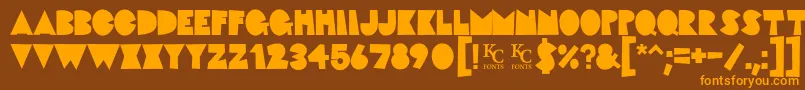 Fatcatdemo Font – Orange Fonts on Brown Background