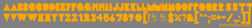 Fatcatdemo Font – Orange Fonts on Gray Background