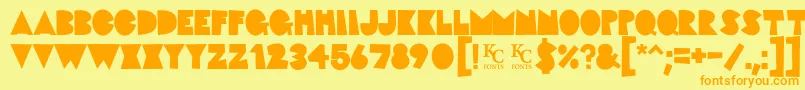 Fatcatdemo Font – Orange Fonts on Yellow Background