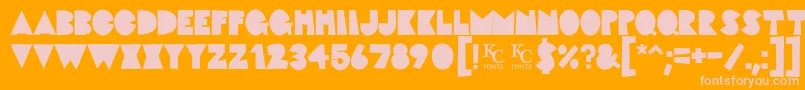 Fatcatdemo Font – Pink Fonts on Orange Background