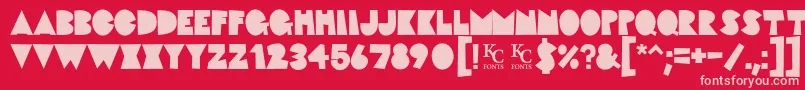 Fatcatdemo Font – Pink Fonts on Red Background