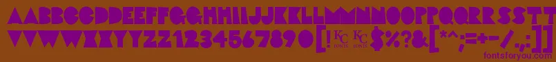 Fatcatdemo Font – Purple Fonts on Brown Background