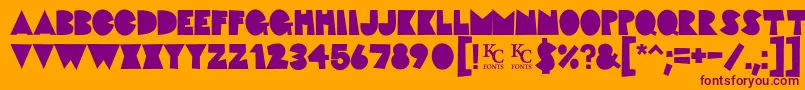 Fatcatdemo Font – Purple Fonts on Orange Background