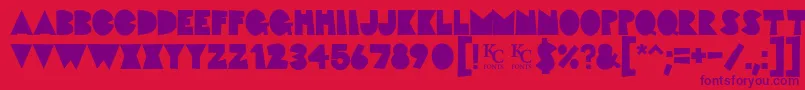 Fatcatdemo Font – Purple Fonts on Red Background