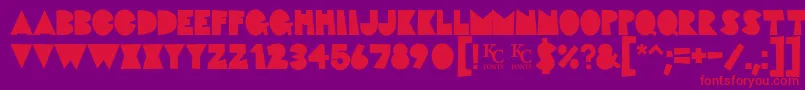 Fatcatdemo Font – Red Fonts on Purple Background