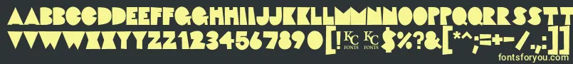 Fatcatdemo Font – Yellow Fonts on Black Background