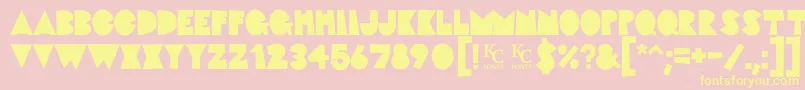 Fatcatdemo Font – Yellow Fonts on Pink Background