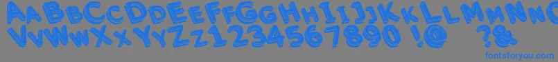 Unek Font – Blue Fonts on Gray Background