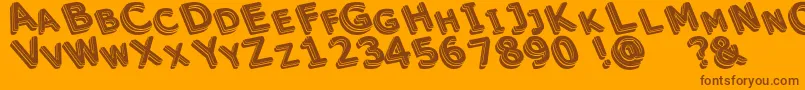 Unek Font – Brown Fonts on Orange Background