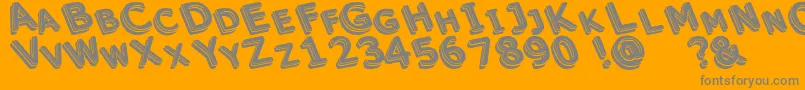 Unek Font – Gray Fonts on Orange Background