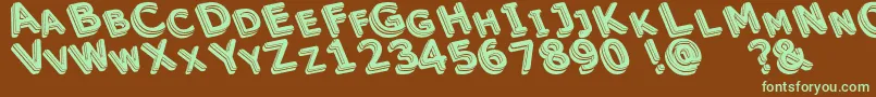 Unek Font – Green Fonts on Brown Background