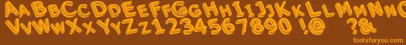 Unek Font – Orange Fonts on Brown Background