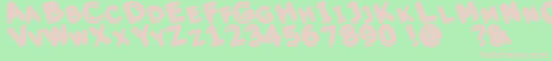 Unek Font – Pink Fonts on Green Background