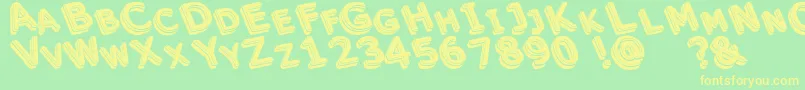 Unek Font – Yellow Fonts on Green Background