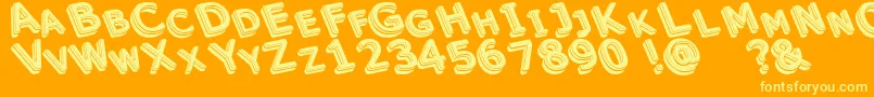 Unek Font – Yellow Fonts on Orange Background