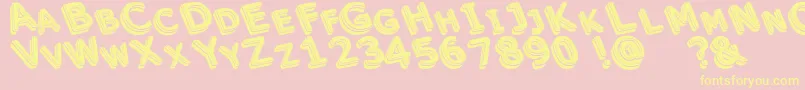 Unek Font – Yellow Fonts on Pink Background