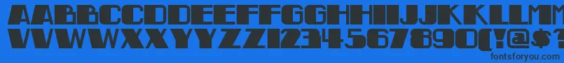 Indochinenf Font – Black Fonts on Blue Background