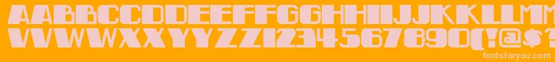 Indochinenf Font – Pink Fonts on Orange Background