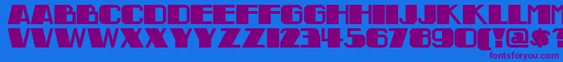 Indochinenf Font – Purple Fonts on Blue Background