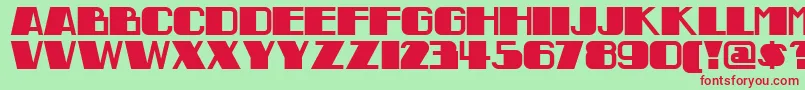 Indochinenf Font – Red Fonts on Green Background