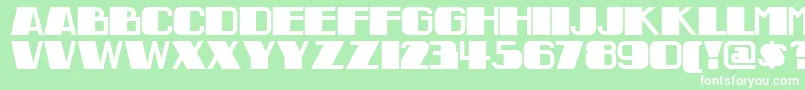 Indochinenf Font – White Fonts on Green Background