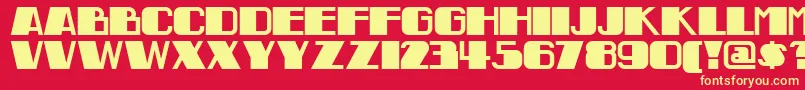 Indochinenf Font – Yellow Fonts on Red Background