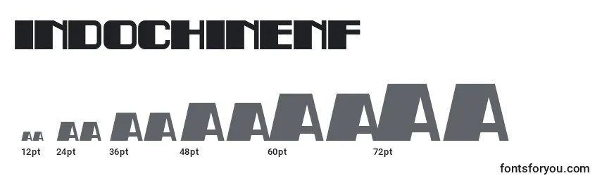 Размеры шрифта Indochinenf