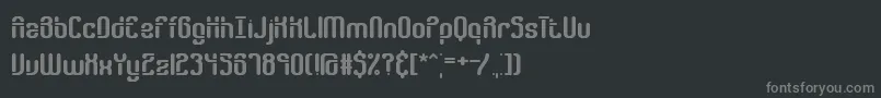 フォントGathrgap – 黒い背景に灰色の文字