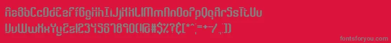 フォントGathrgap – 赤い背景に灰色の文字