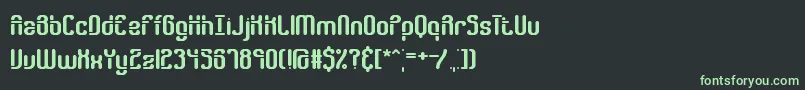 フォントGathrgap – 黒い背景に緑の文字